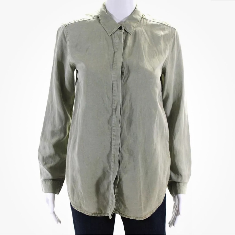 AYR olive super soft button down shirt.  NWOT.  XS.  Bought and never wore.